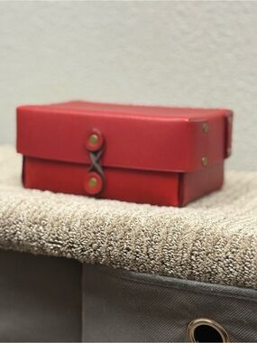 Vintage Y2K RARE Vintage Coach Bleeker Chilli Red Leather Decorative Box